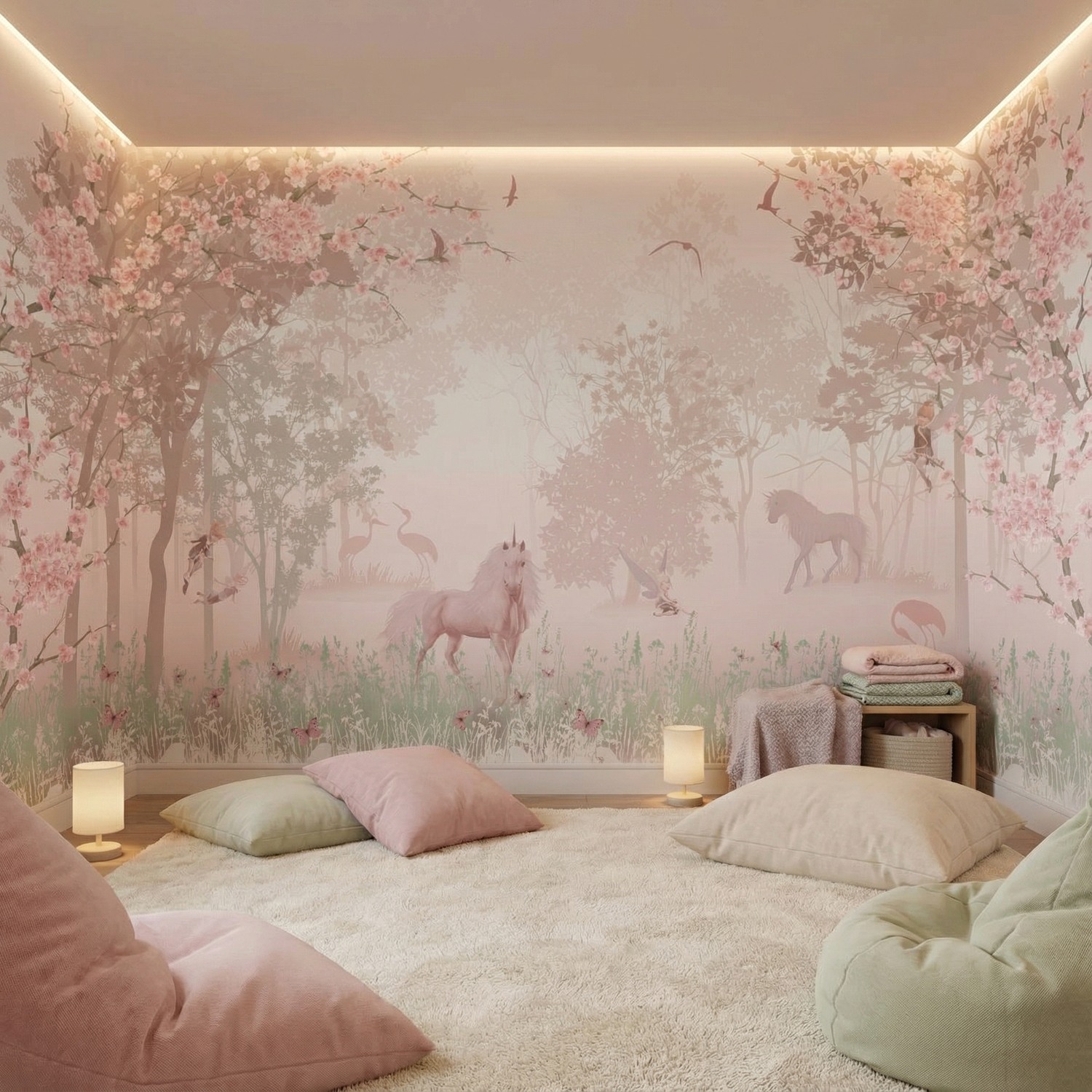 Wall Murals: Unicorn in the forest 