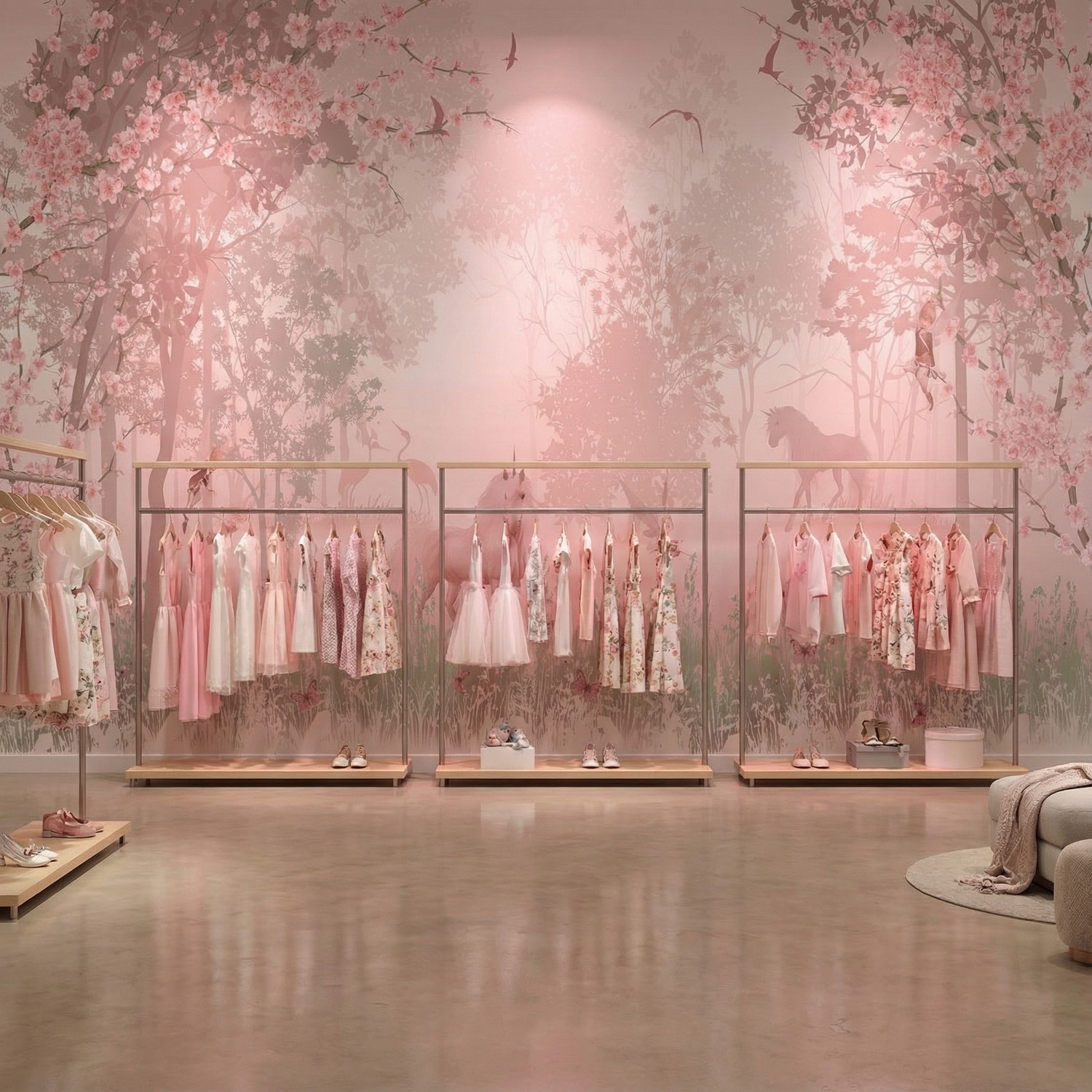 Wall Murals: Unicorn in the forest 