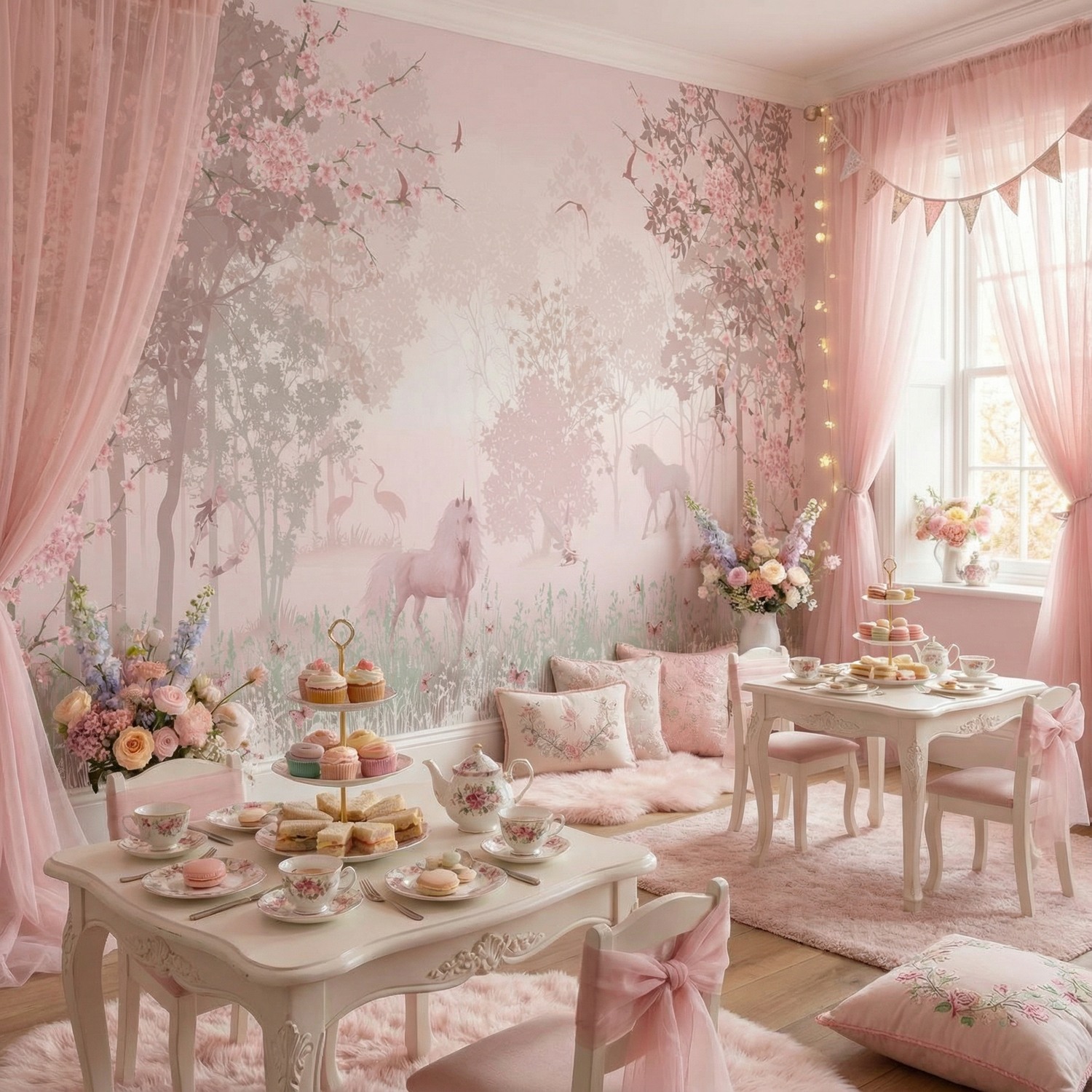 Wall Murals: Unicorn in the forest 