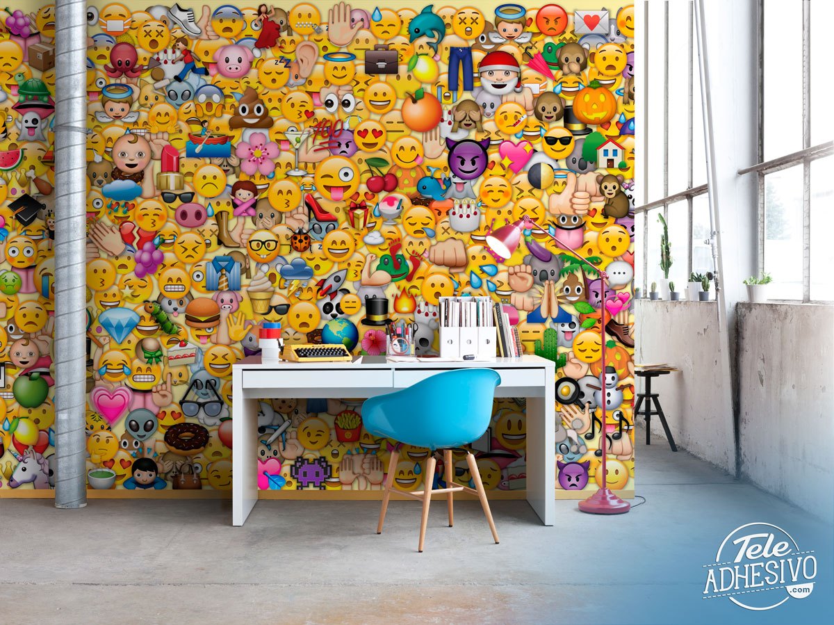 Wall Murals: Collage emoticons