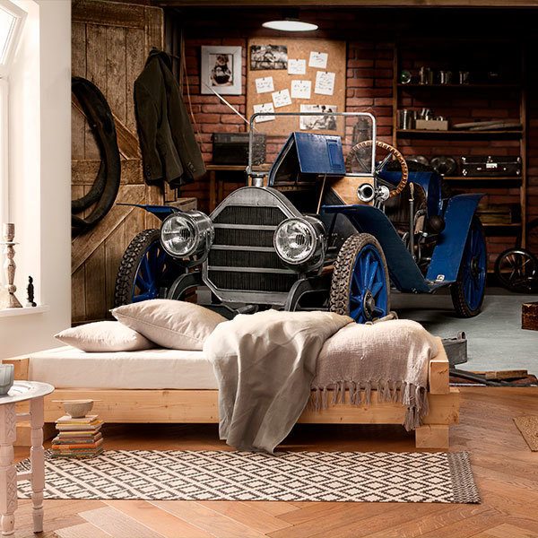 Wall Murals: Old car in the garage 0