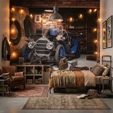 Wall Murals: Old car in the garage 18