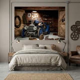 Wall Murals: Old car in the garage 8