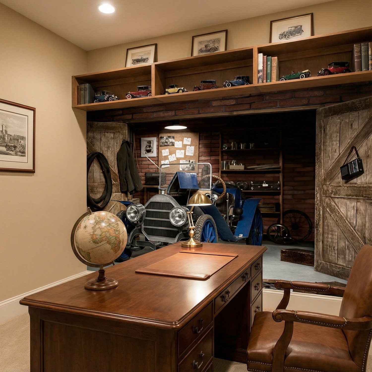 Wall Murals: Old car in the garage