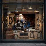 Wall Murals: Old car in the garage 10