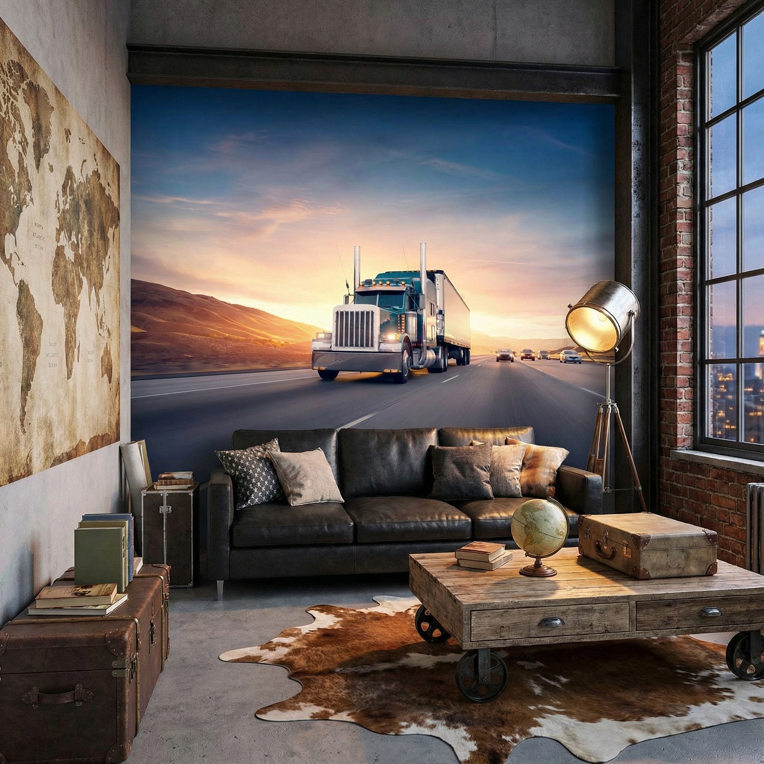 Wall Murals: Truck on the road