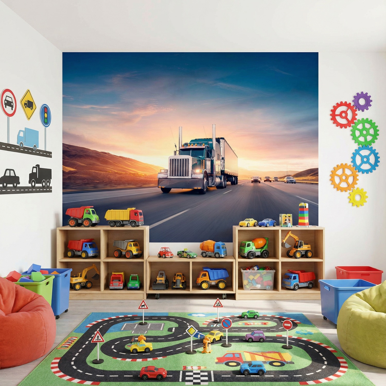 Wall Murals: Truck on the road
