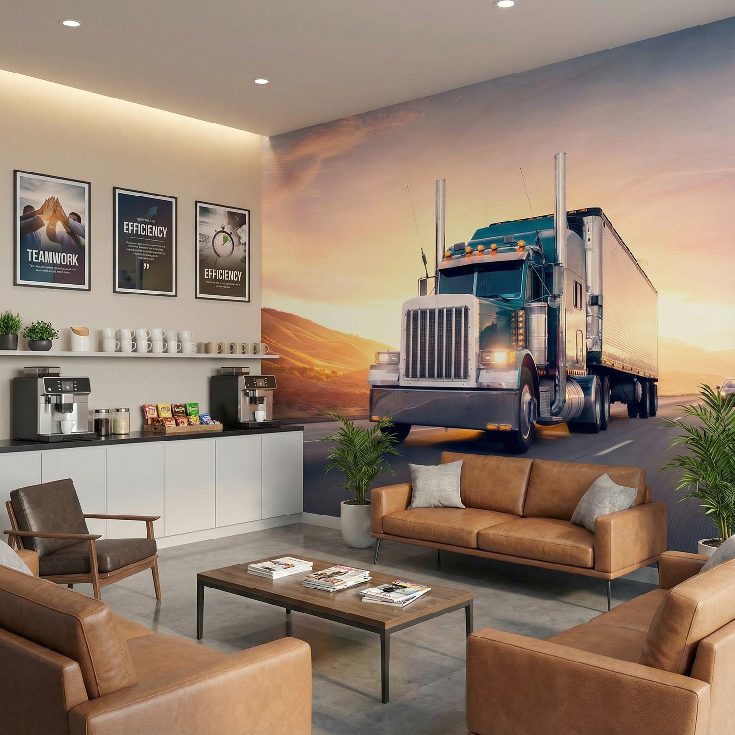 Wall Murals: Truck on the road