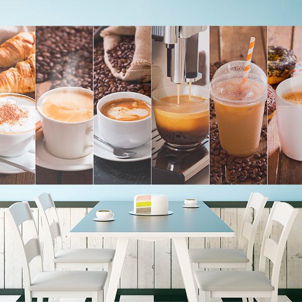 Wall Murals: Coffee and breakfast collage