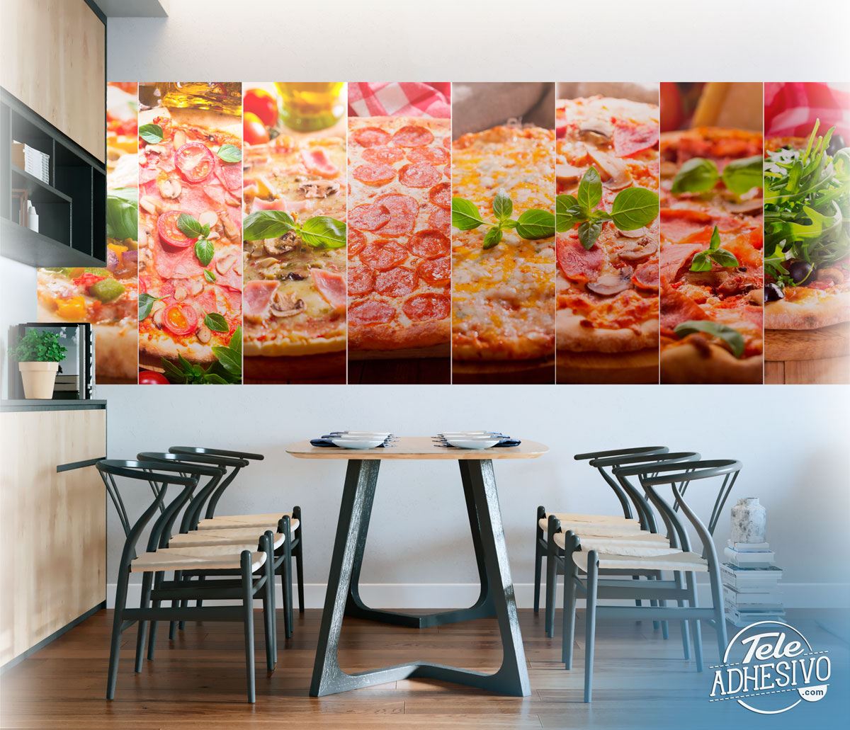 Wall Murals: Collage pizza