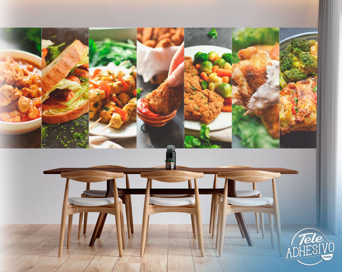 Wall Murals: Collage assorted snacks