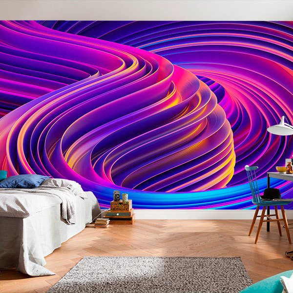 Wall Murals: Violet spirals