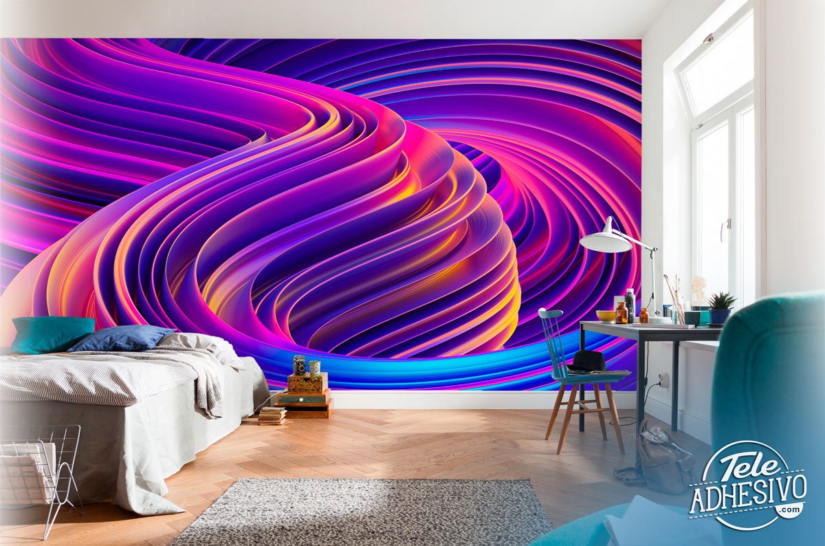 Wall Murals: Violet spirals
