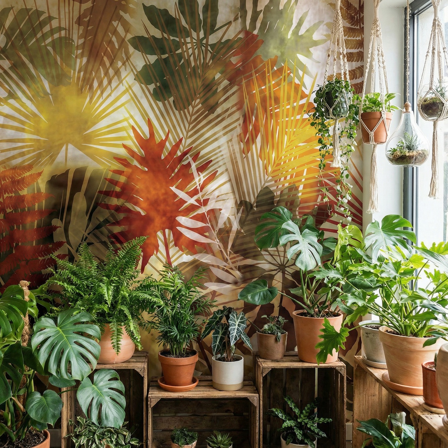 Wall Murals: Hawaiian Print