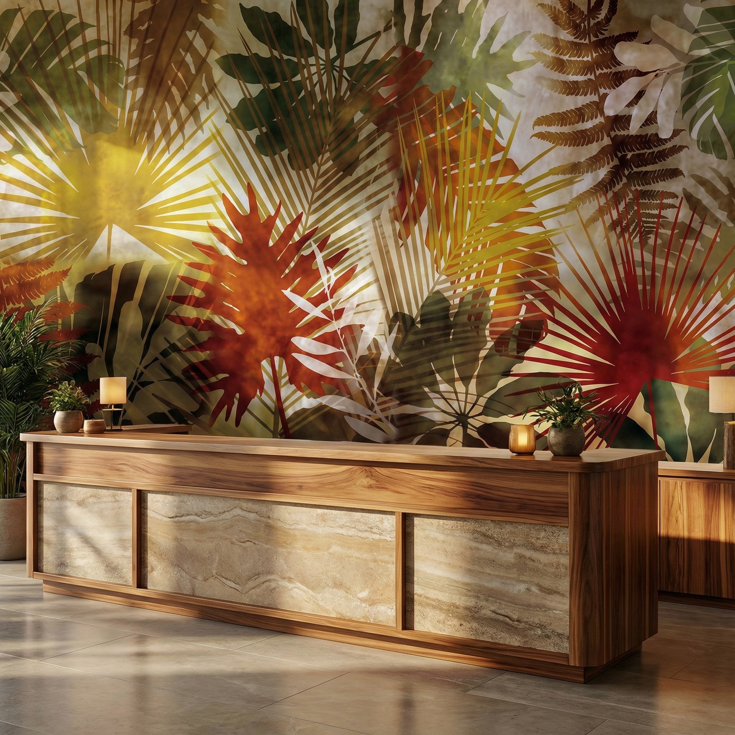 Wall Murals: Hawaiian Print
