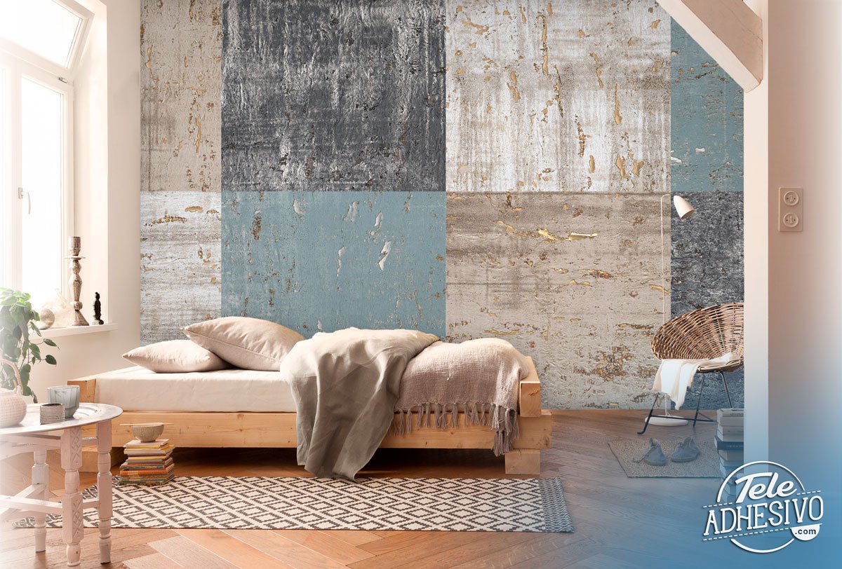 Wall Murals: Printed of vertical squares