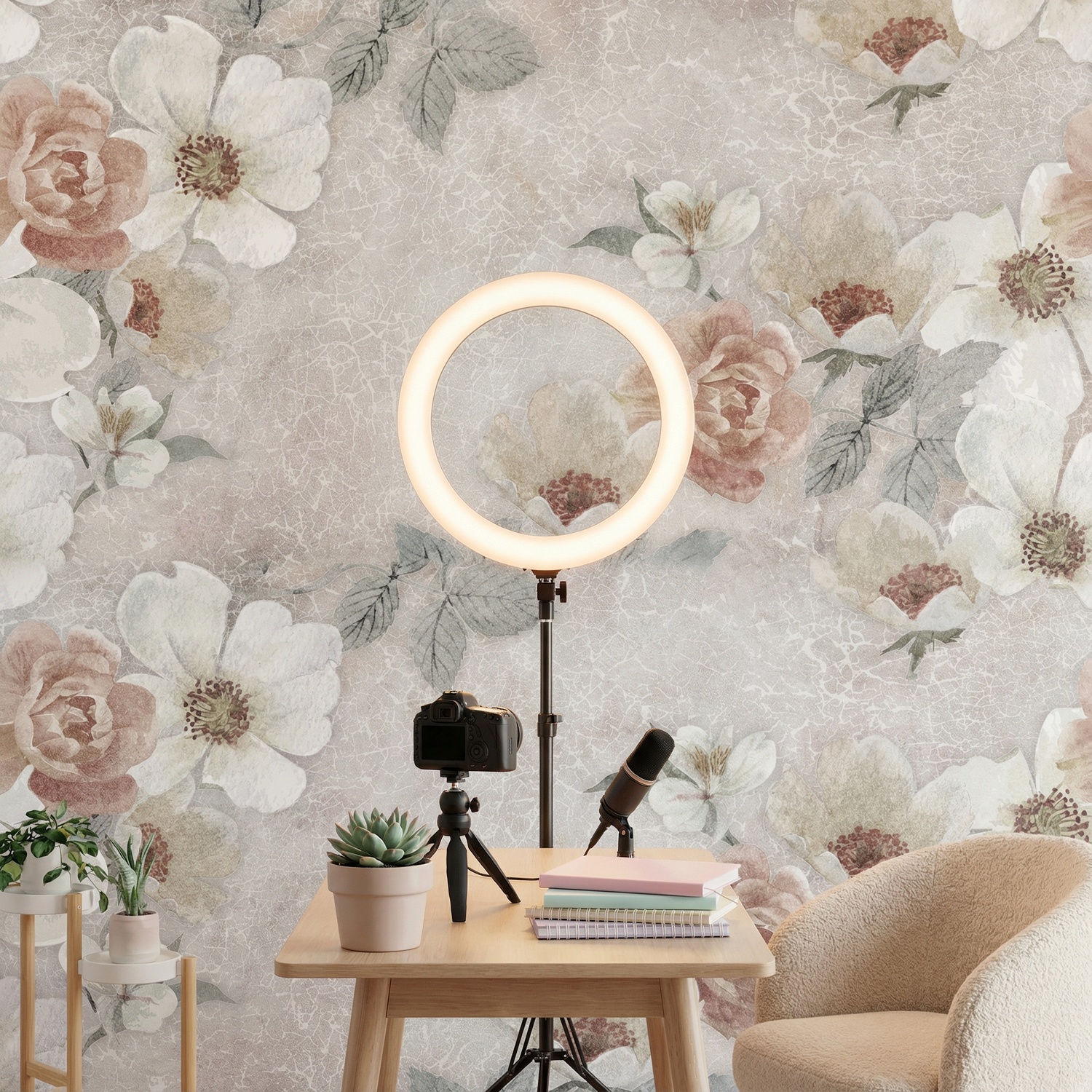 Wall Murals: Floral print
