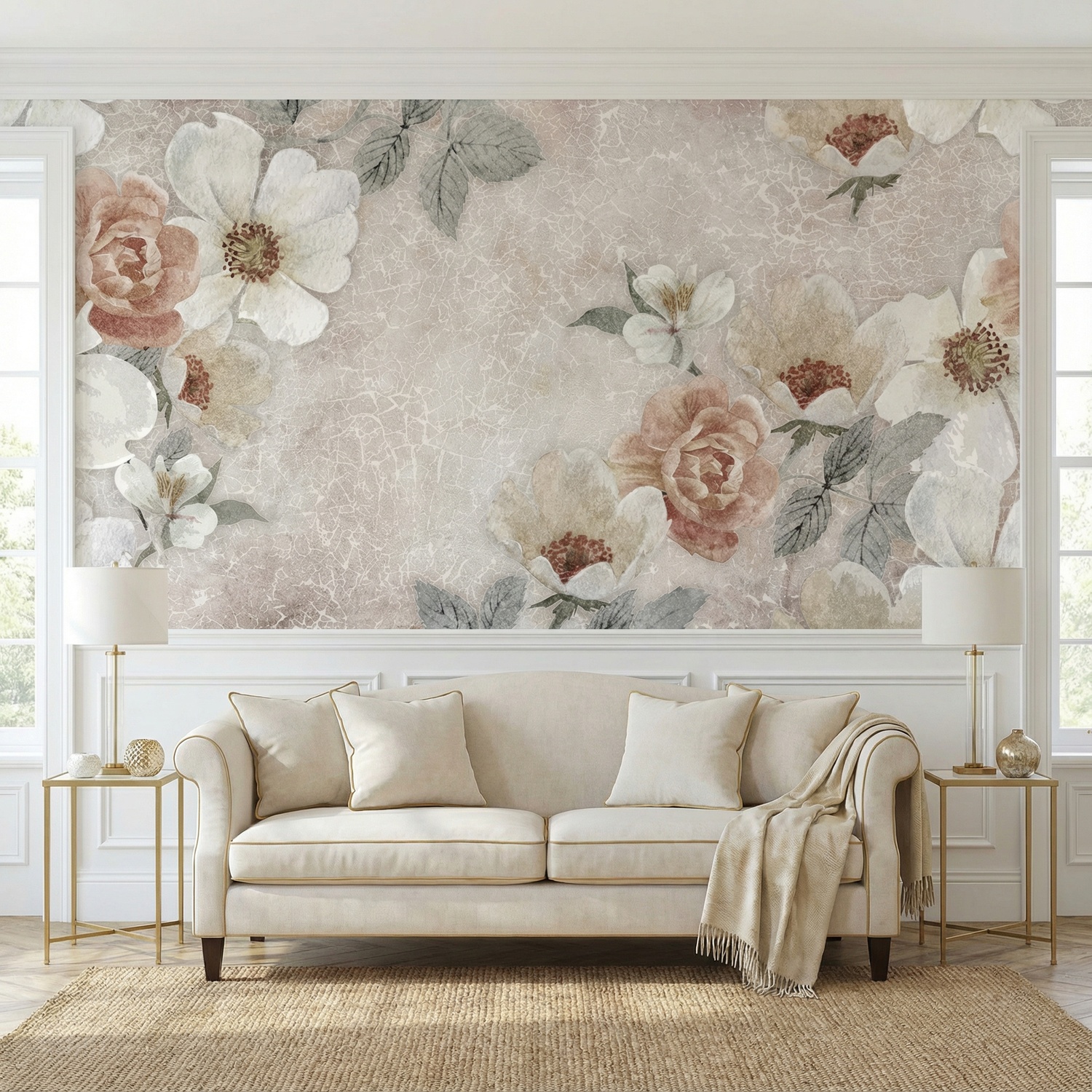 Wall Murals: Floral print
