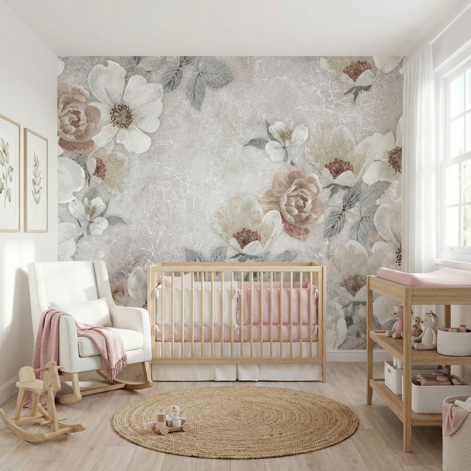 Wall Murals: Floral print