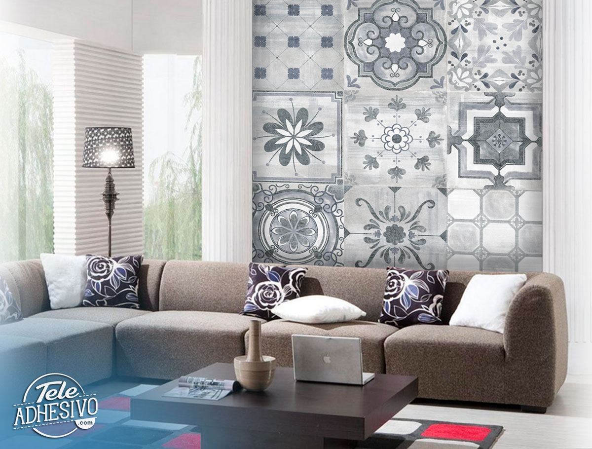 Wall Murals: Prints in shades of grey