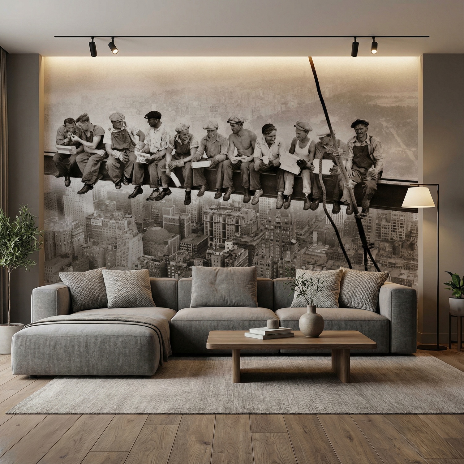 Wall Murals: Workers on the beam