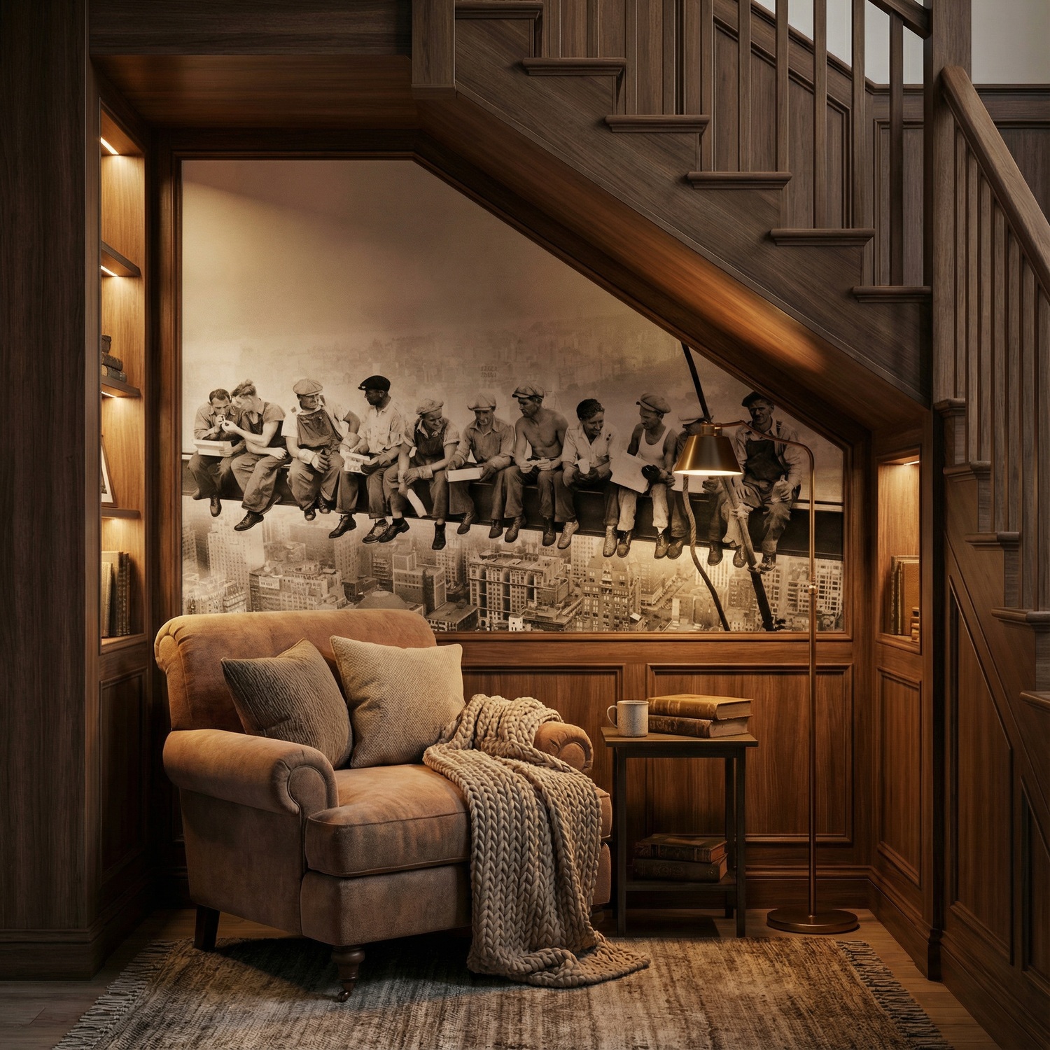 Wall Murals: Workers on the beam