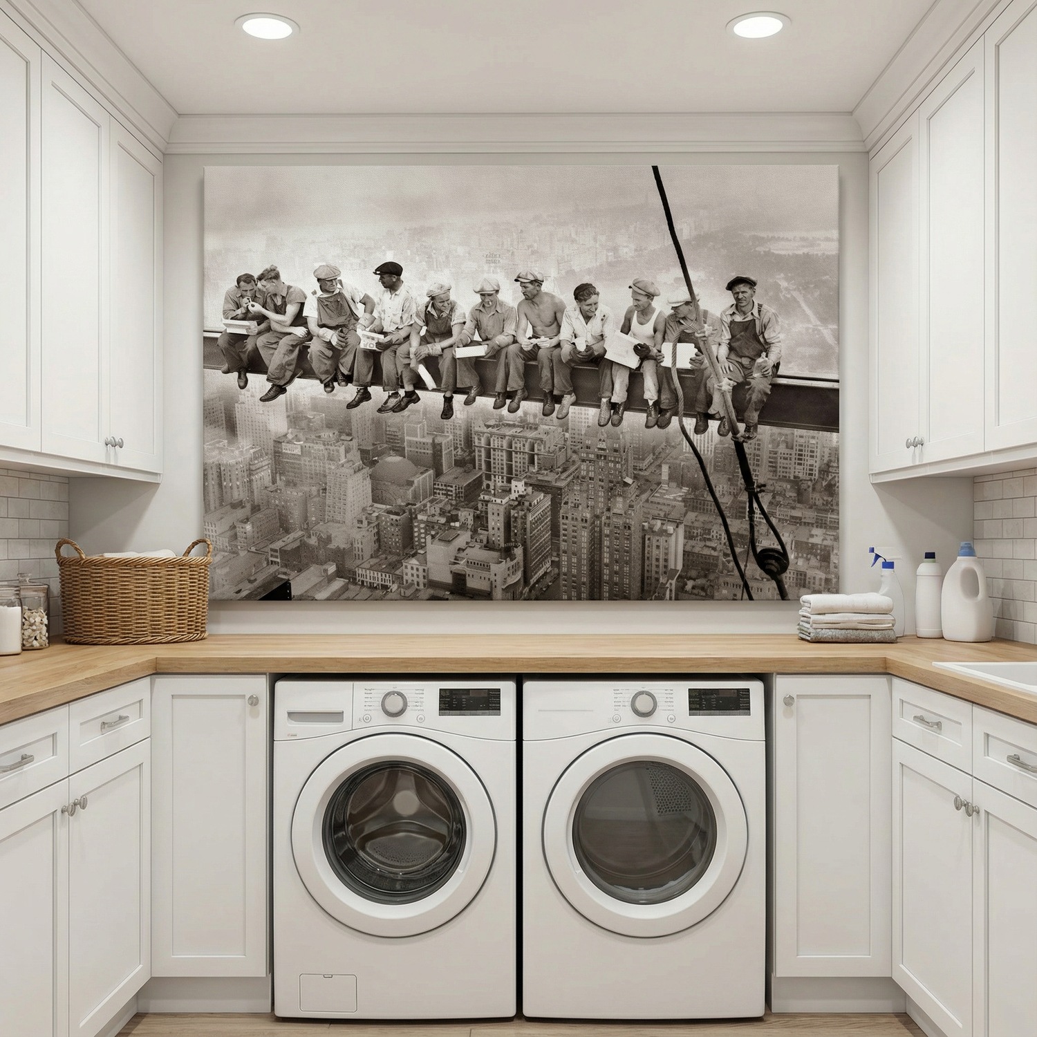 Wall Murals: Workers on the beam