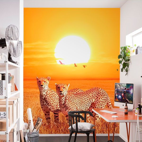 Wall Murals: Cheetahs in the Savannah 0