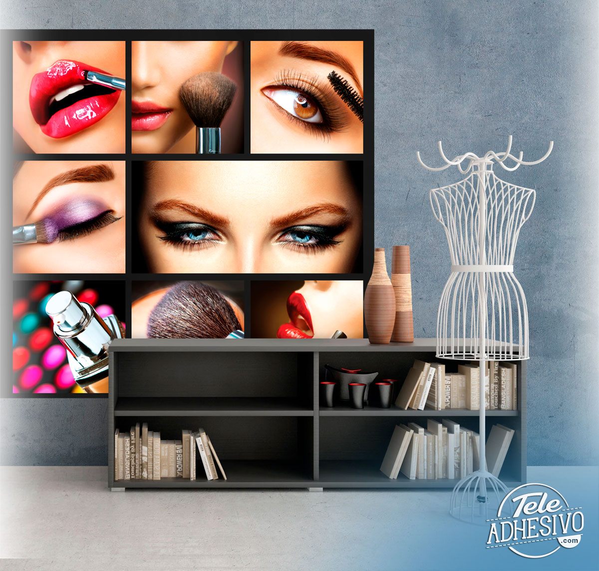 Wall Murals: Collage beauty articles