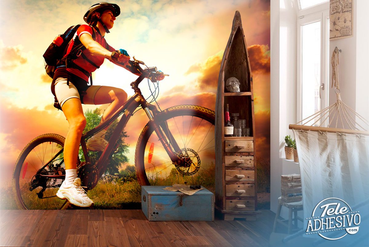 Wall Murals: Cyclist Mountain Bike Rider