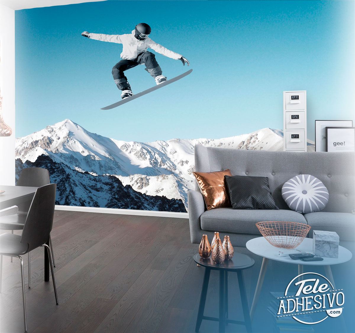 Wall Murals: Snowboarding Jump