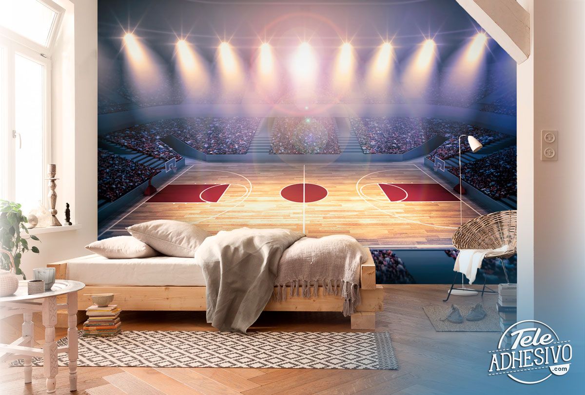 Wall Murals: Basketball court