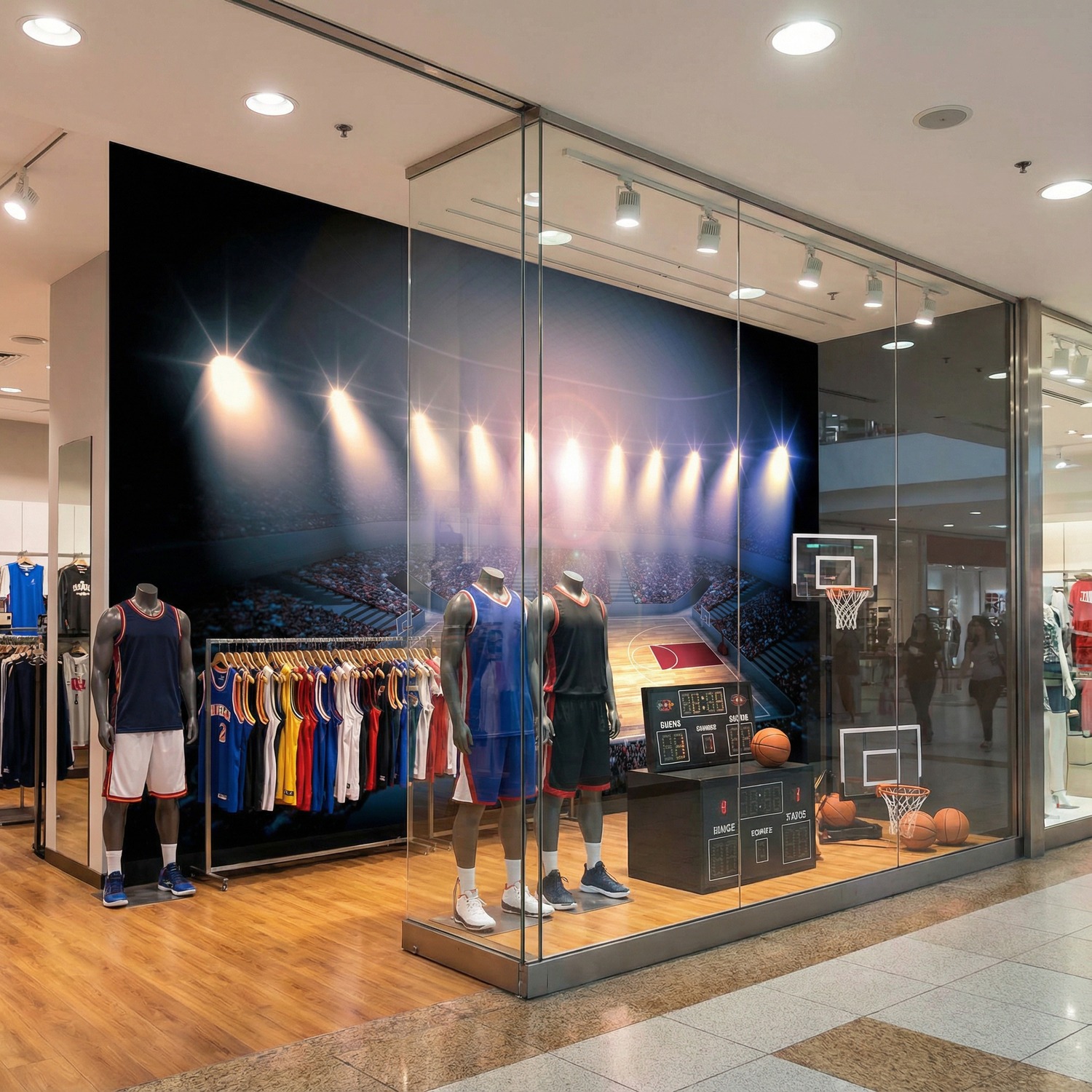 Wall Murals: Basketball court