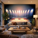 Wall Murals: Basketball court 9
