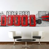 Wall Murals: London cabins and buses 2