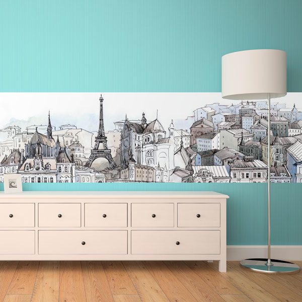 Wall Murals: Drawing of Paris