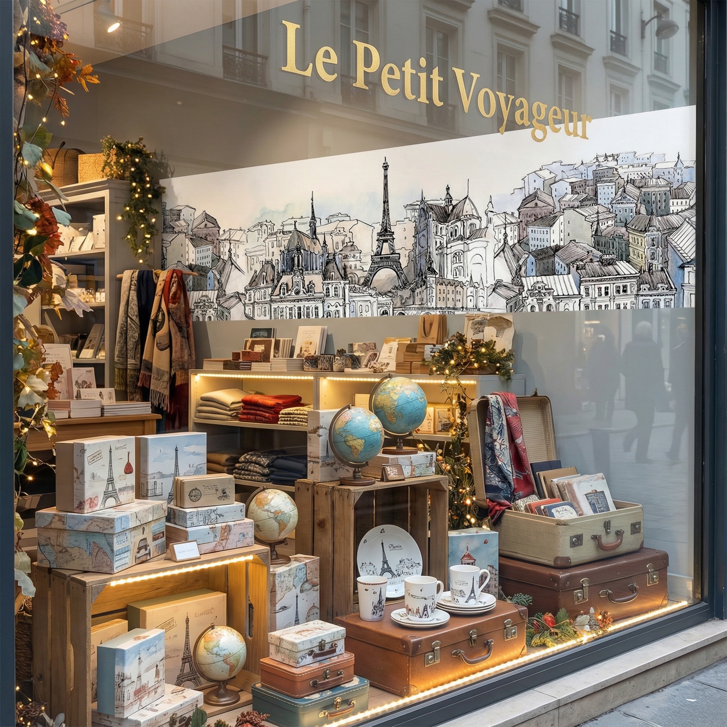 Wall Murals: Drawing of Paris