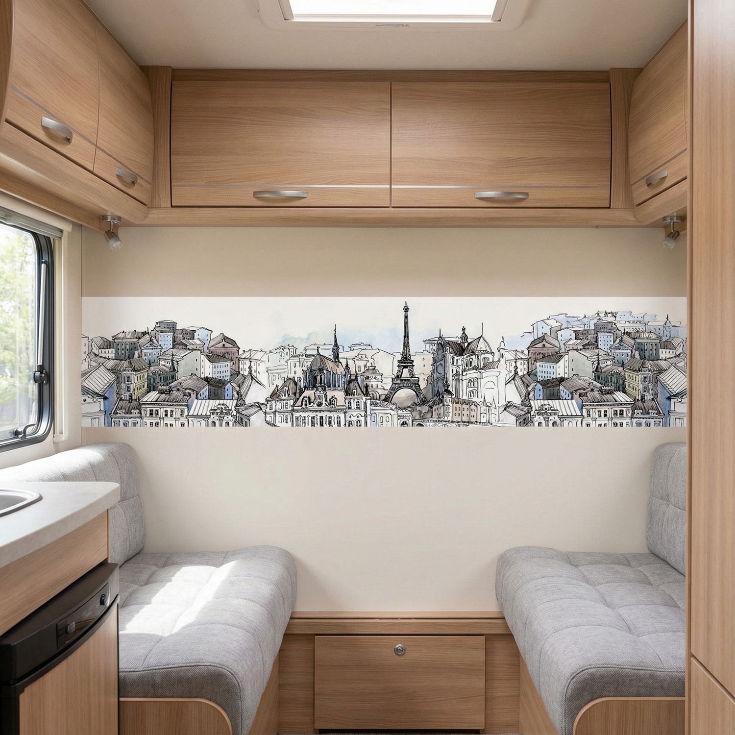 Wall Murals: Drawing of Paris