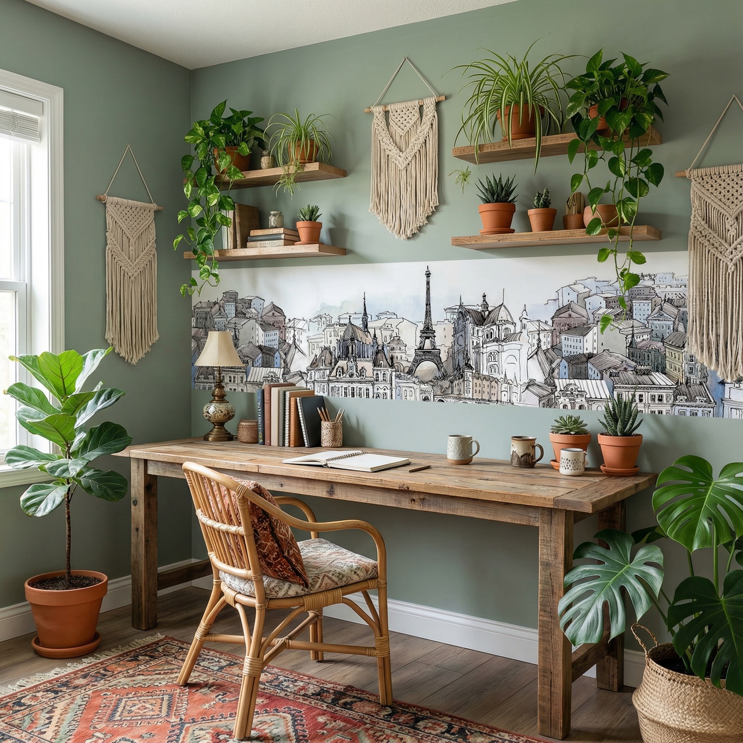 Wall Murals: Drawing of Paris