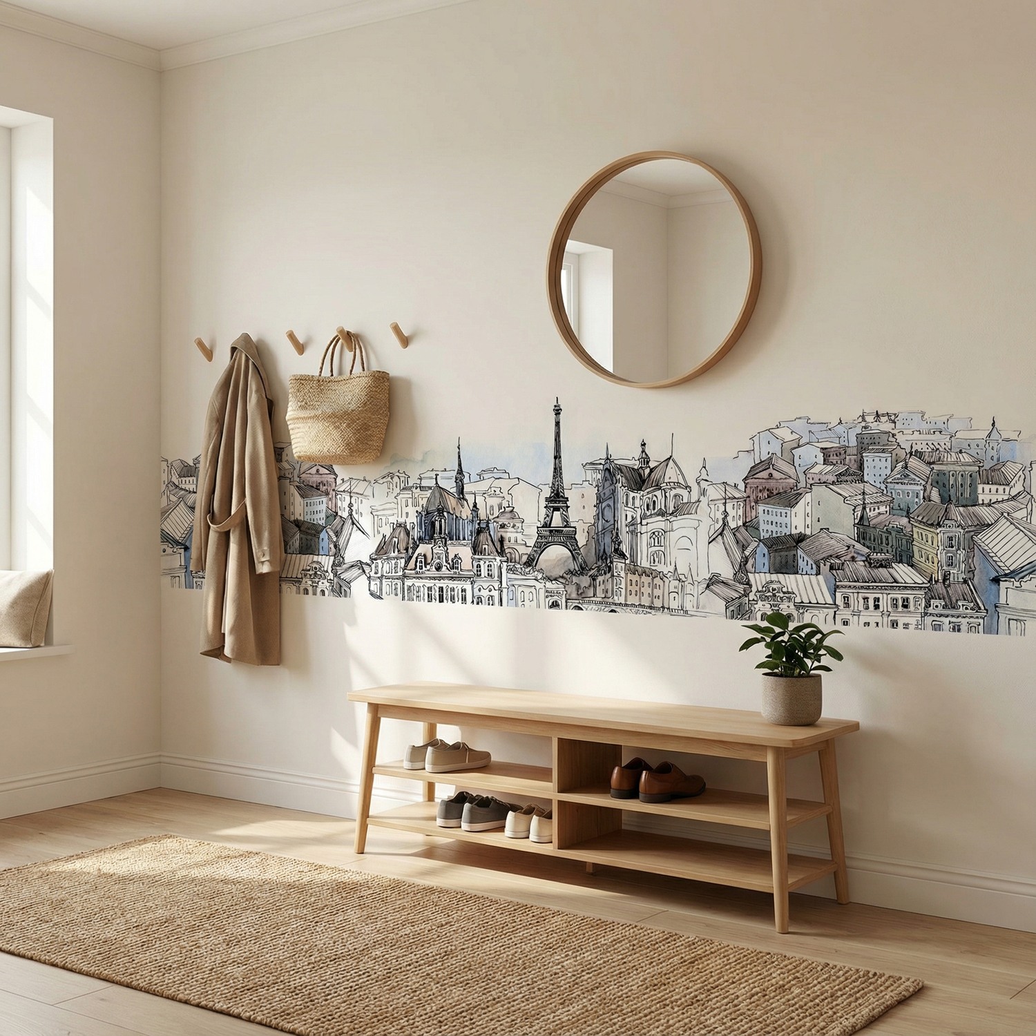 Wall Murals: Drawing of Paris