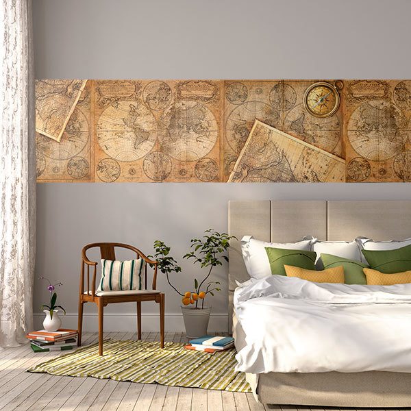 Wall Murals: Maps and compasses