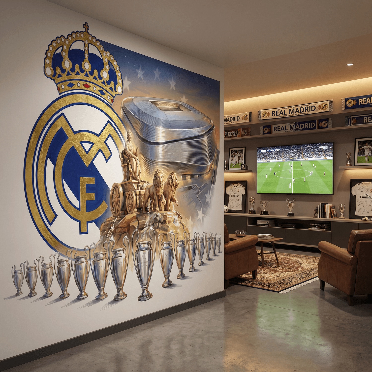 Wall Murals: Real Madrid 15 Champions Bernabeu