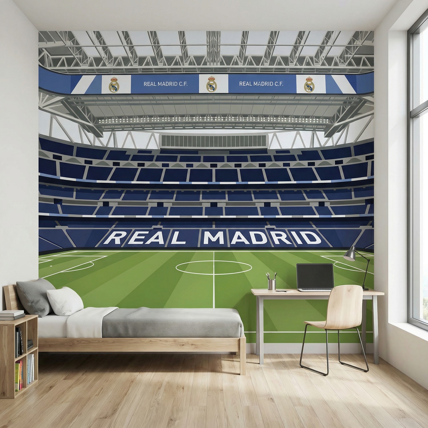 Wall Murals: Interior of the New Santiago Bernab&eacute;u Stadium Real