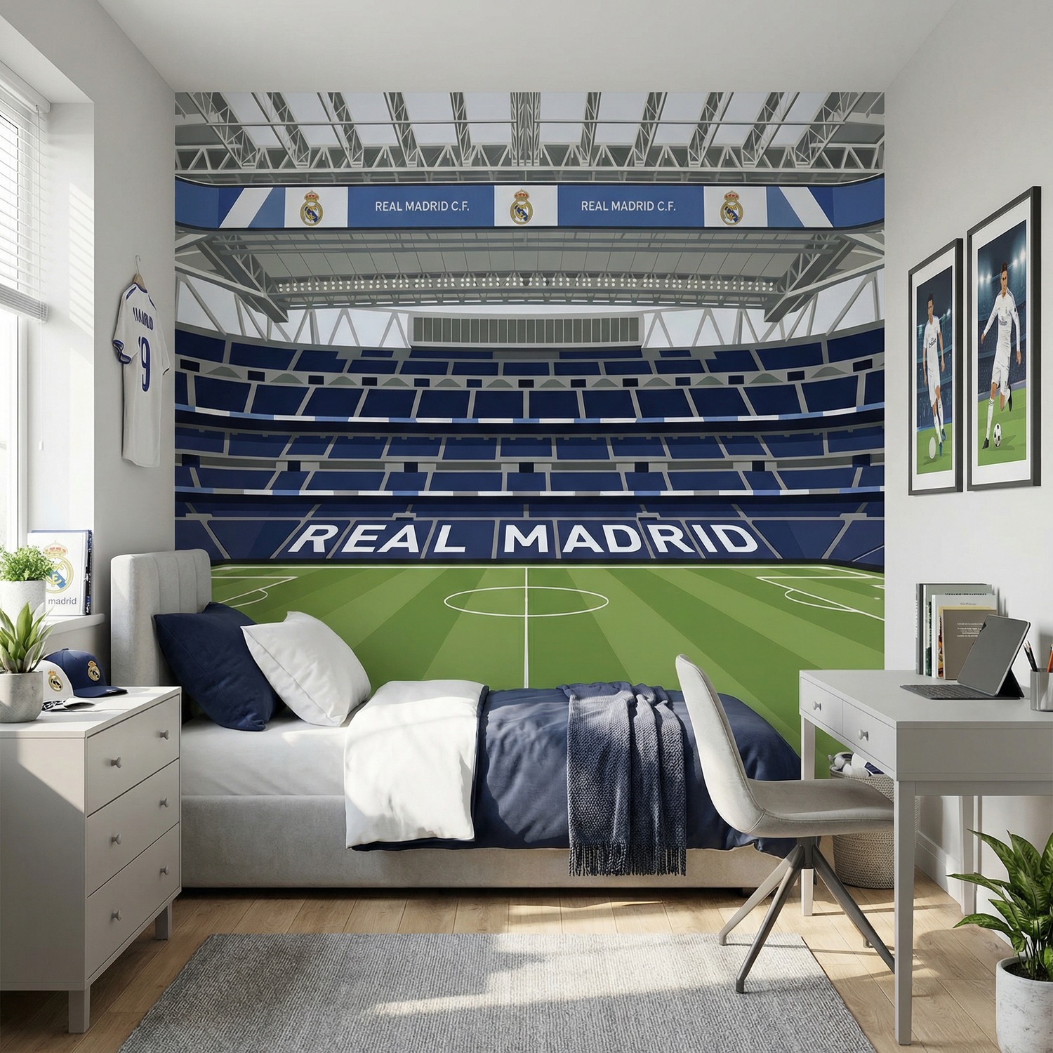 Wall Murals: Interior of the New Santiago Bernab&eacute;u Stadium Real