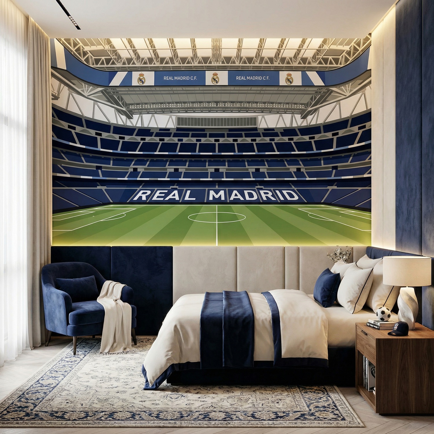 Wall Murals: Interior of the New Santiago Bernab&eacute;u Stadium Real