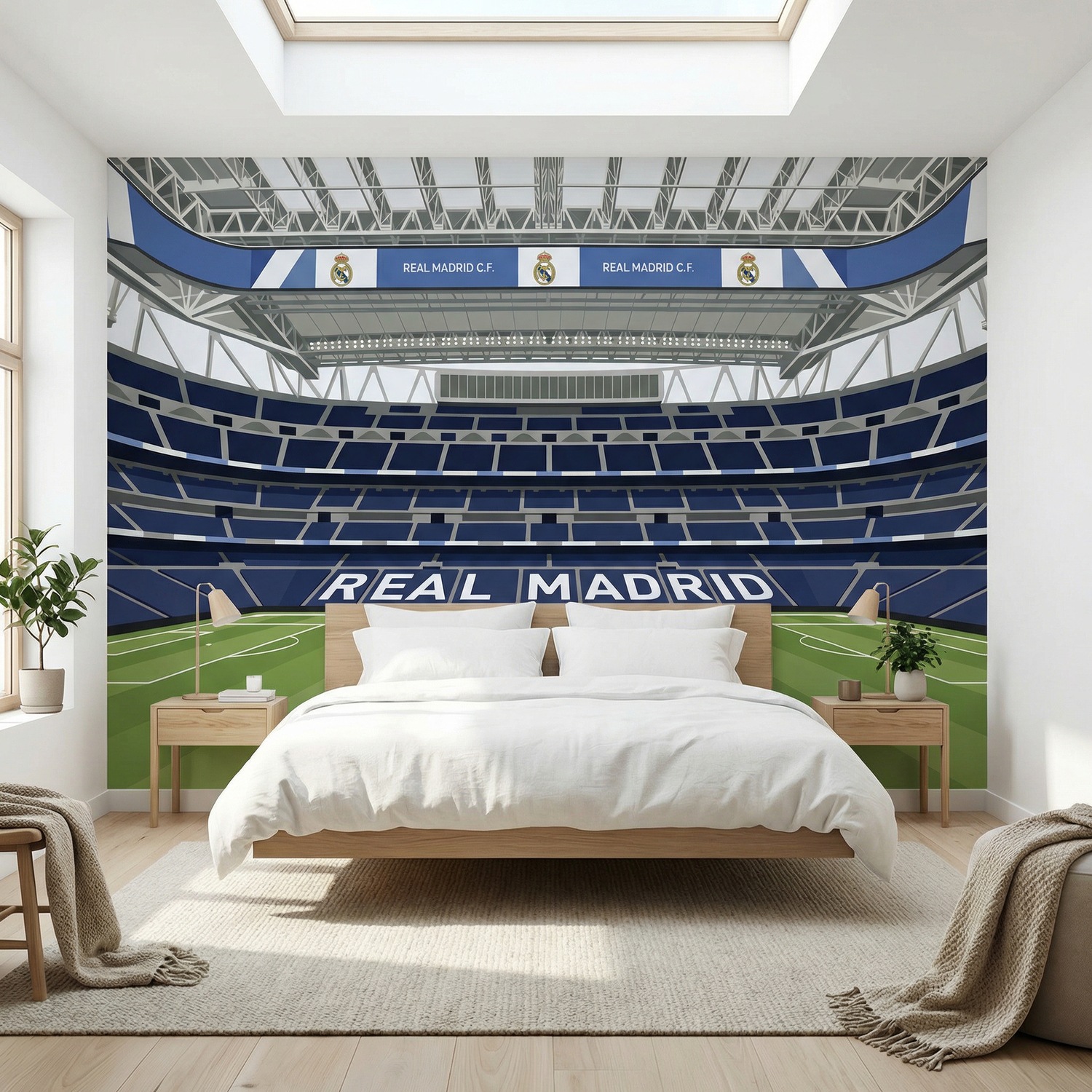 Wall Murals: Santiago Bernab&eacute;u Stadium Illustration Wall Mural