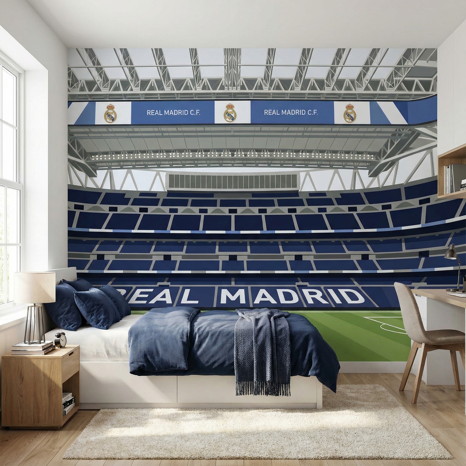 Wall Murals: Santiago Bernab&eacute;u Stadium Illustration Wall Mural