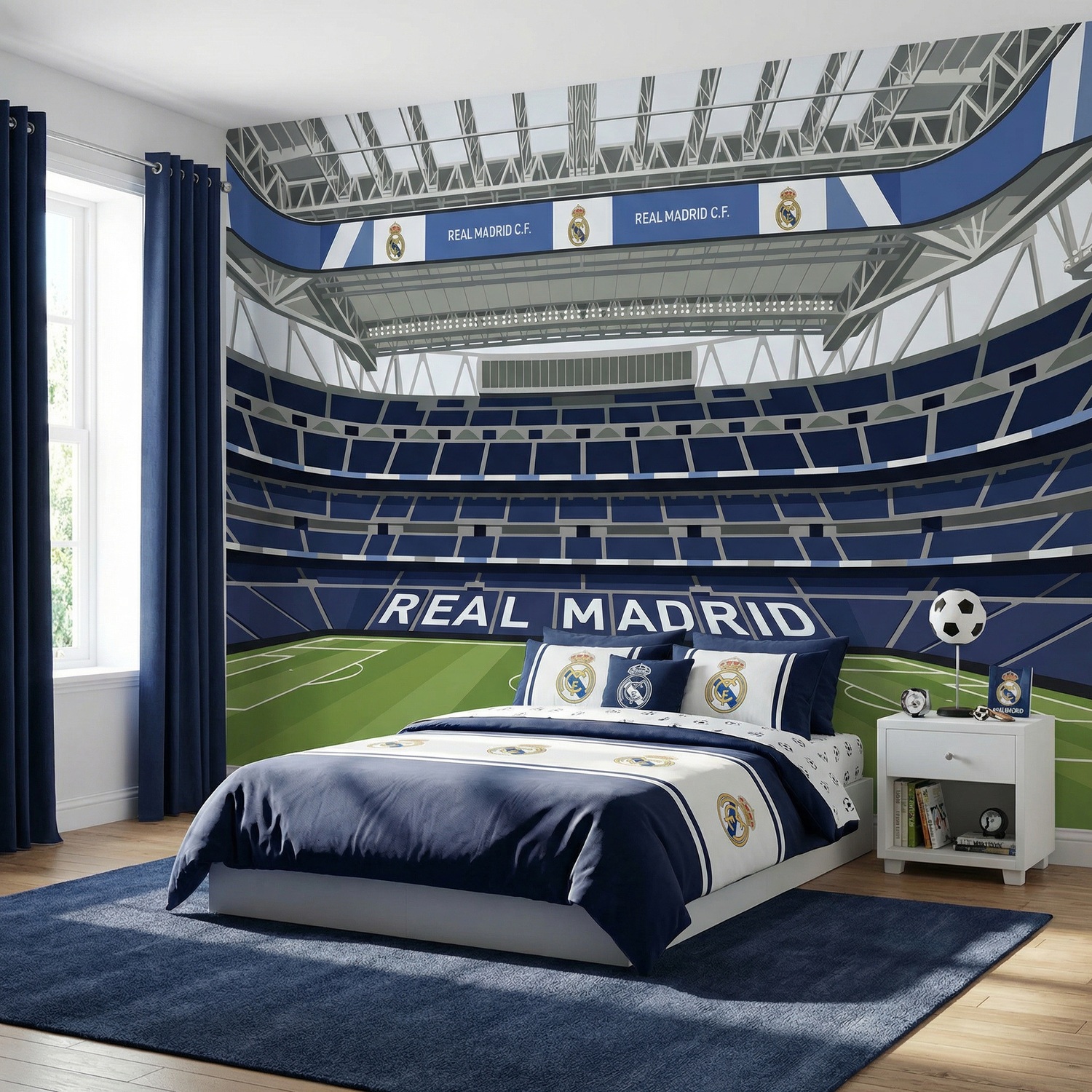 Wall Murals: Santiago Bernab&eacute;u Stadium Illustration Wall Mural