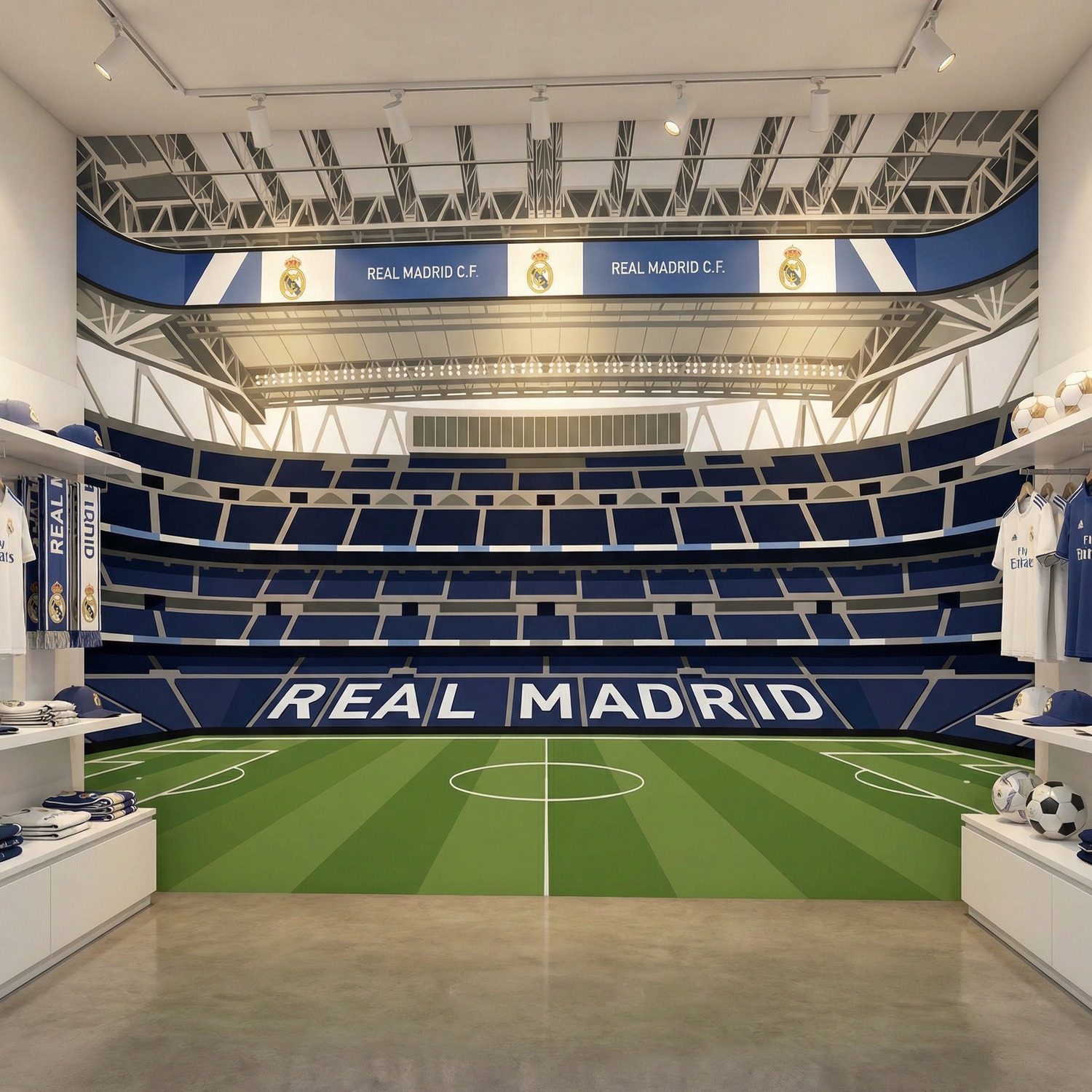 Wall Murals: Santiago Bernab&eacute;u Stadium Illustration Wall Mural