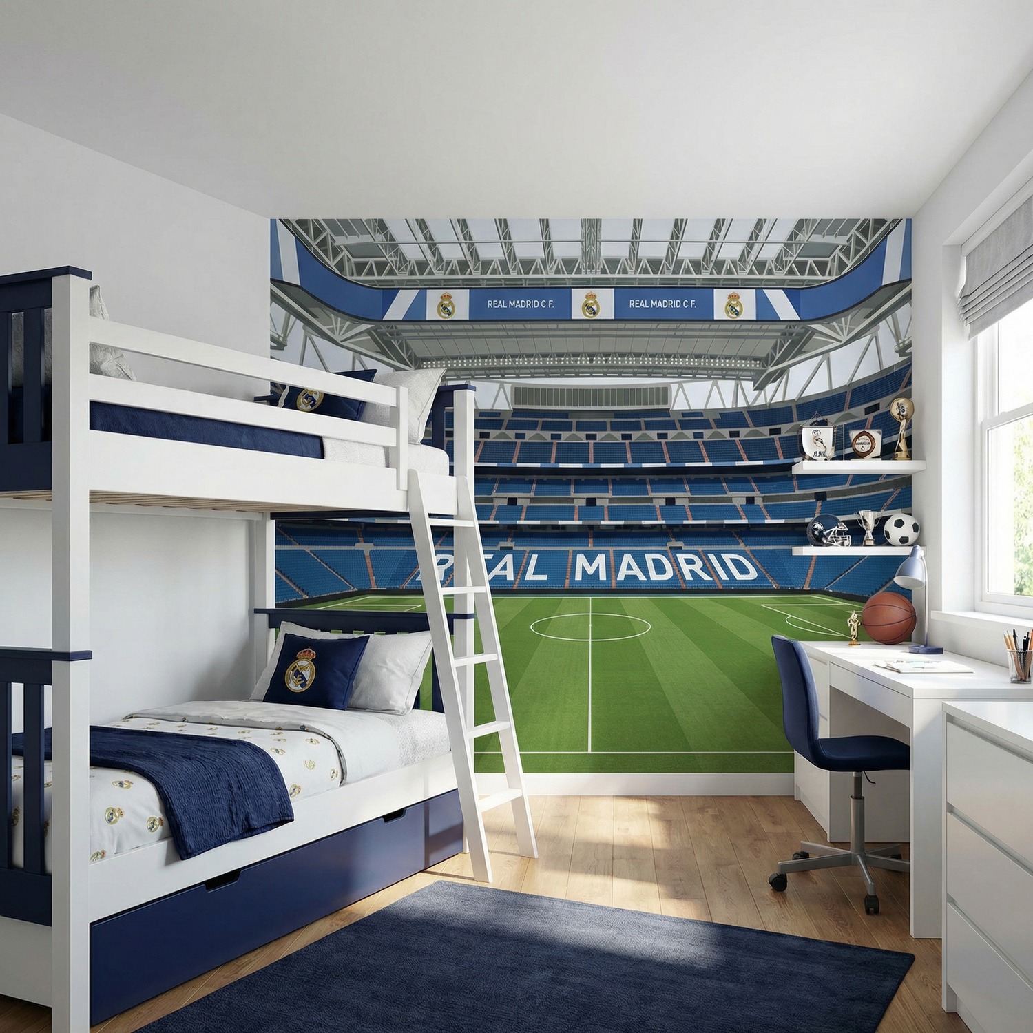 Wall Murals: Interior of the New Santiago Bernab&eacute;u Stadium Real